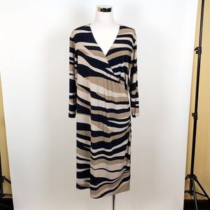 Chicos Travelers 3 Shorelines Rosemary Wrap Dress